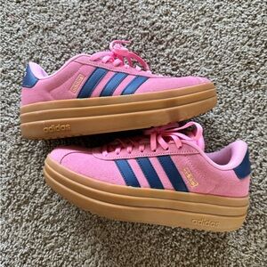 Adidas Women's Pink and Blue Sneakers